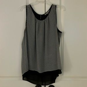 Polka dot sleeveless blouse